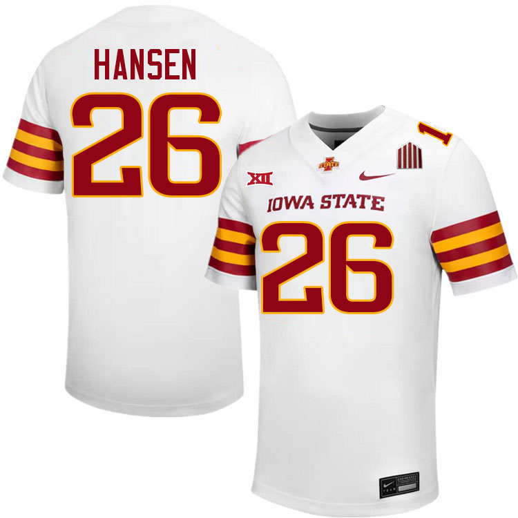 Carson Hansen Jersey,Iowa State Cyclones #26 Carson Hansen College Jersey Youth-White